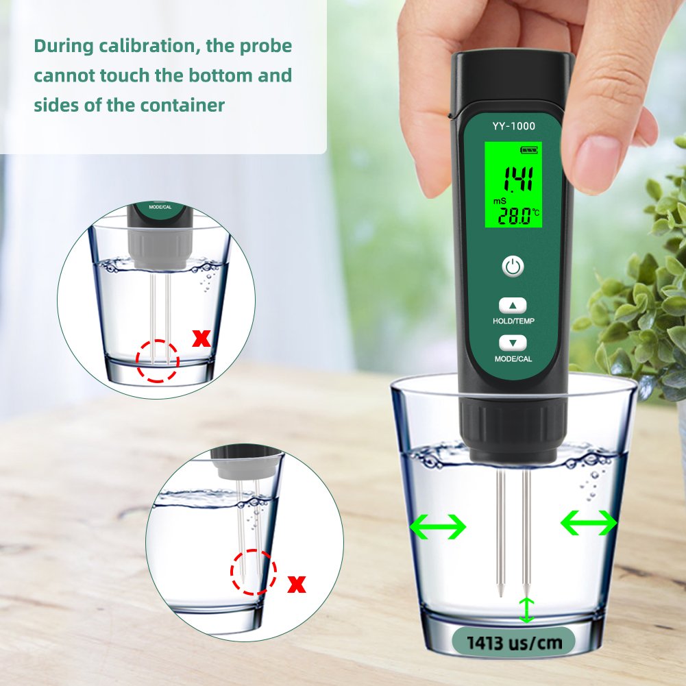 YY-1000 3 In 1 Soil EC Temperature Meter Moisture Tester Potted Gardening Agricultural Measuring Tool Conductivity Meter