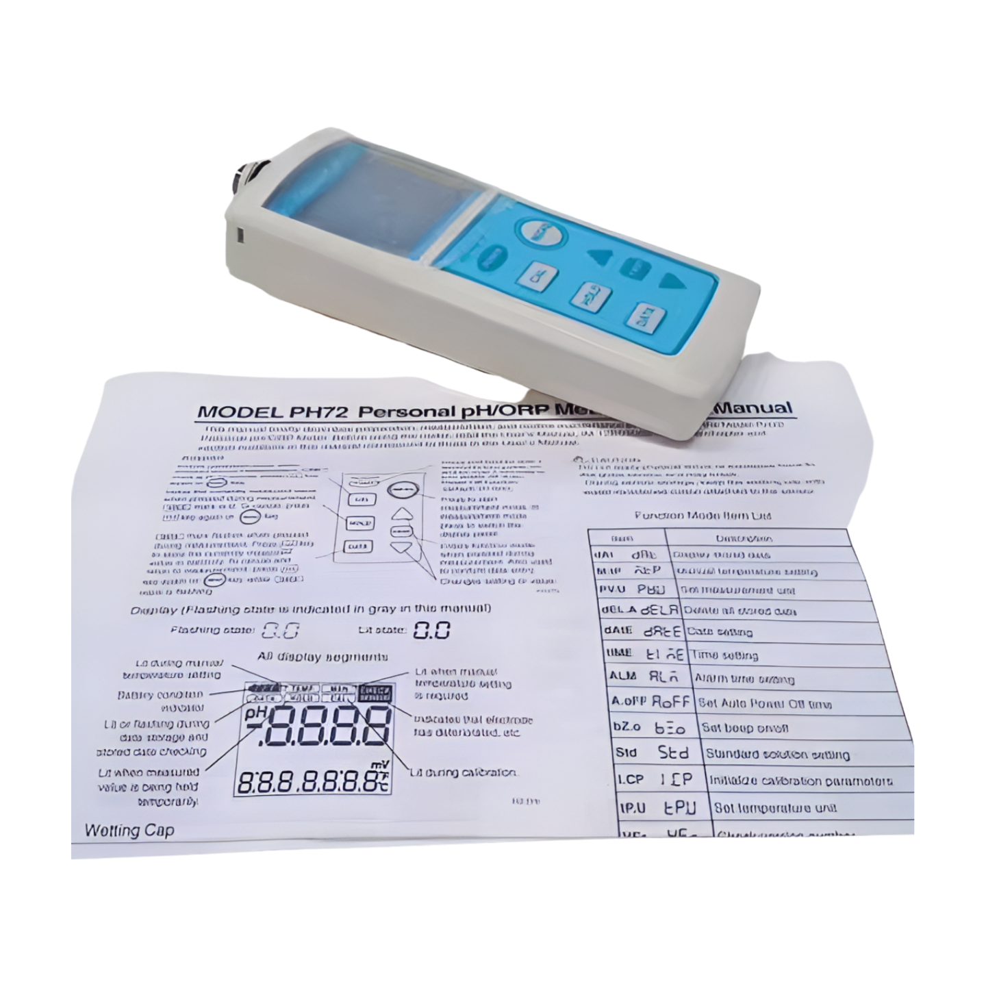Yokogawa Compact Portable PH71/PH72 Series pH ORP Meter Dip-Proof Field Laboratory Data Memory Automatic Manual Temperature