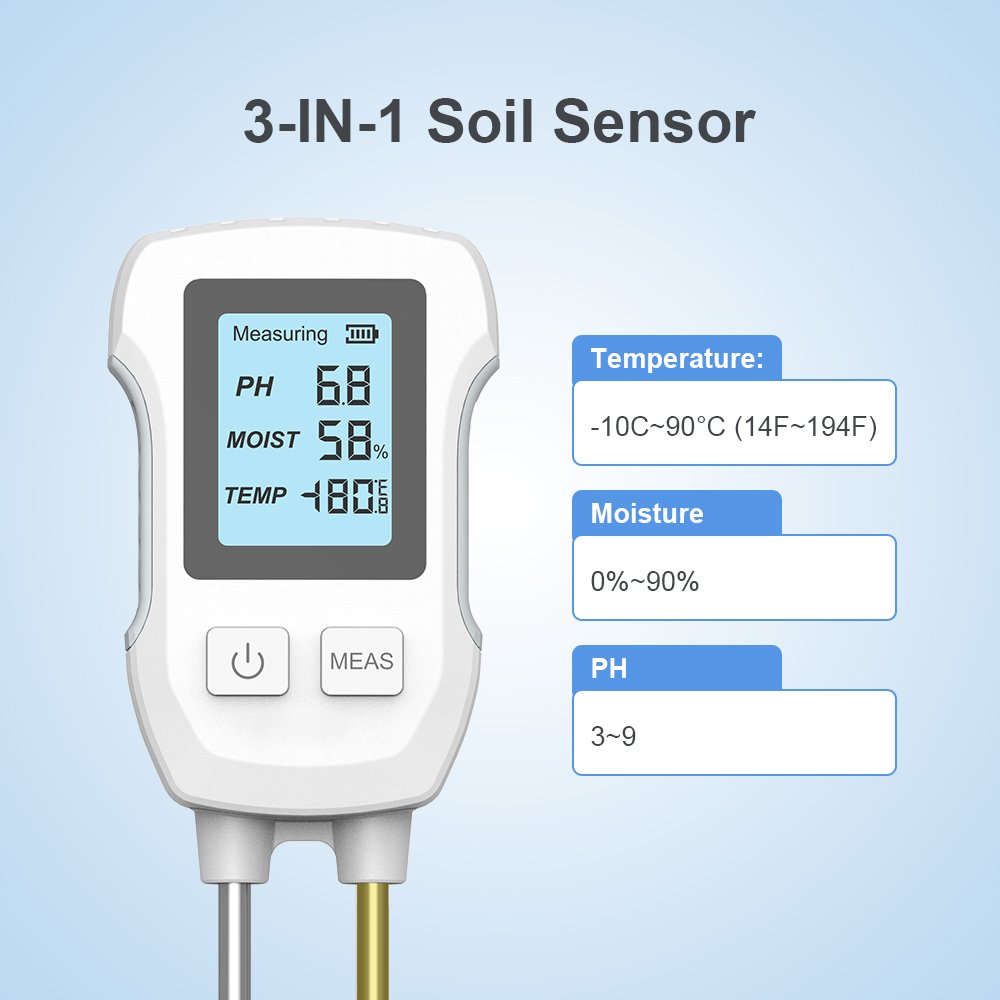 New Arrival High Precision Soil Tester Portable Soil PH Detector Garden PH Meter Plant Soil Hygrometer