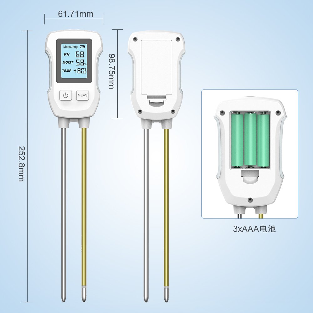 New Arrival High Precision Soil Tester Portable Soil PH Detector Garden PH Meter Plant Soil Hygrometer