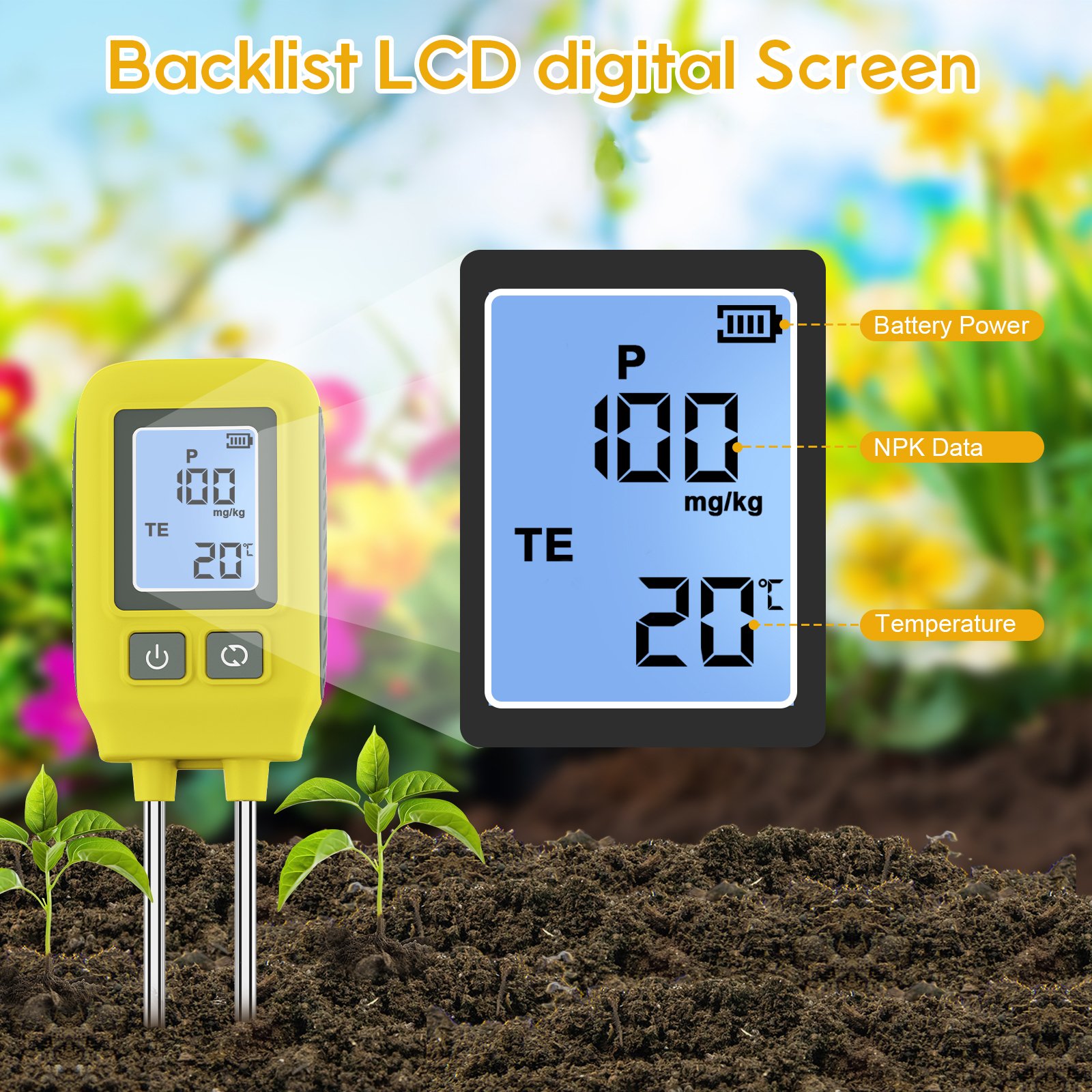 soil analyzer for npk,npk soil device,soil npk sensor tester for garden plants