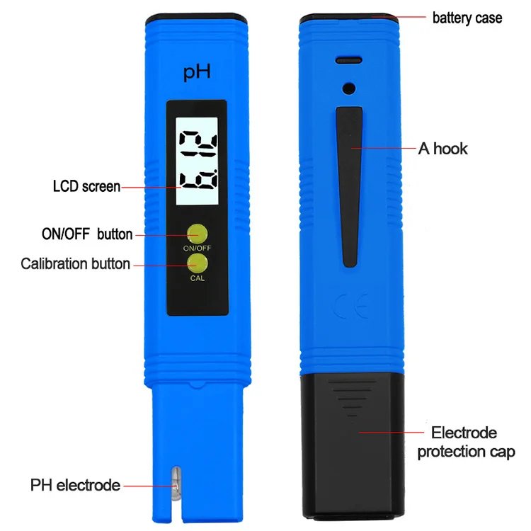 PH Meter 0.01 High Precision for Water Quality Tester with 0-14 Measurement Range Suitable Aquarium Swimming Pool