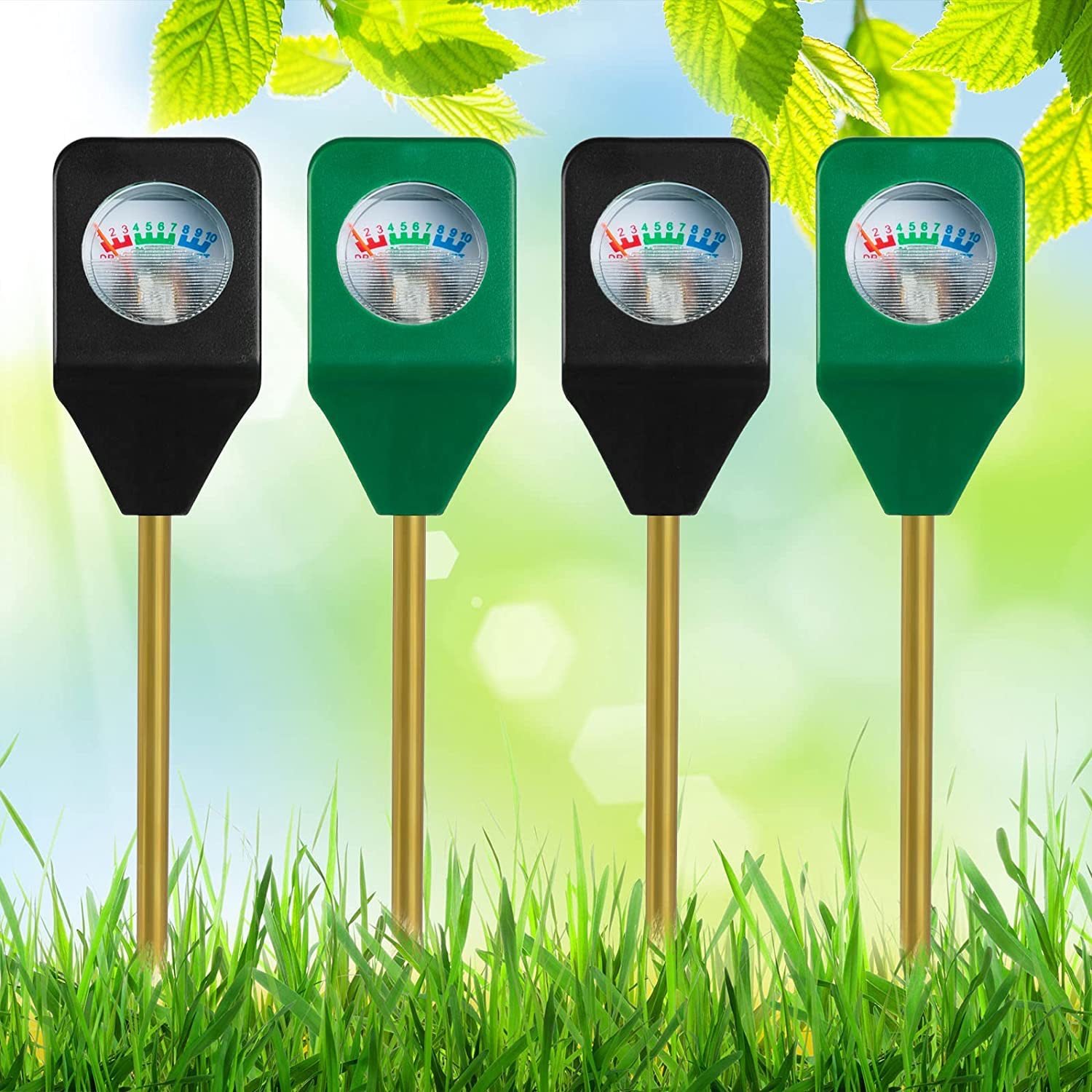 BBQ Thermometer Mini Soil Moisture Meter Soil Tester Plant Soil Kit Moist Tester Testing Instrument 1-10 Range