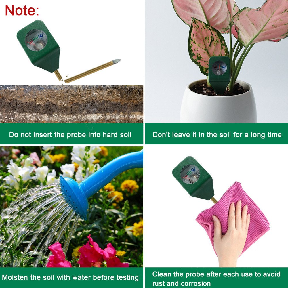 BBQ Thermometer Mini Soil Moisture Meter Soil Tester Plant Soil Kit Moist Tester Testing Instrument 1-10 Range
