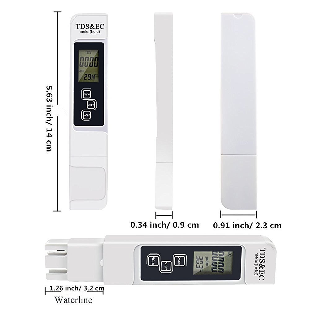 3-in-1 Industrial Water Quality Test Pen TDS Meter for Efficient Water Analysis