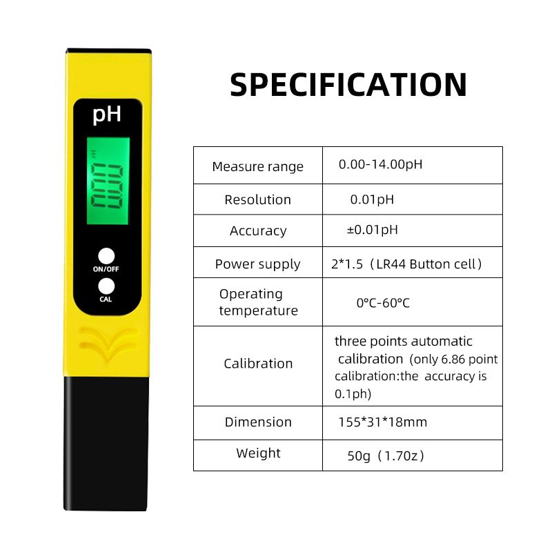 LCD Digital PH Pen Water Quality Tester Pocket Portable PH Meter Tester for Water