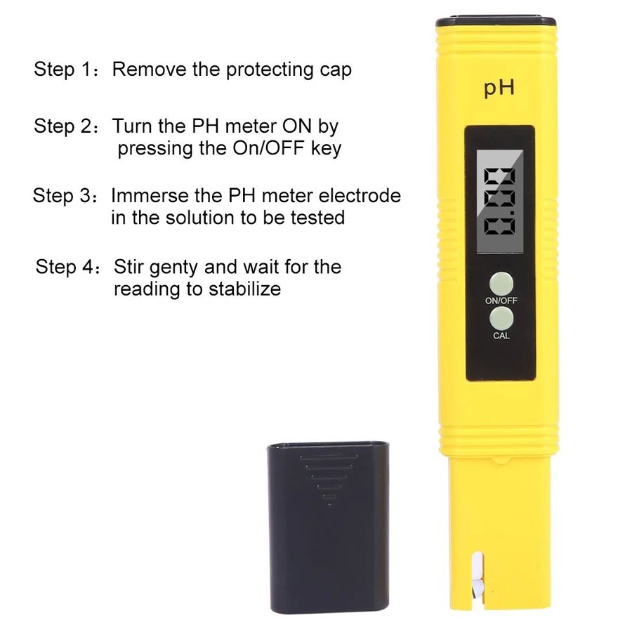 Portable High Precision Large Screen Digital PH Meter for Laboratory
