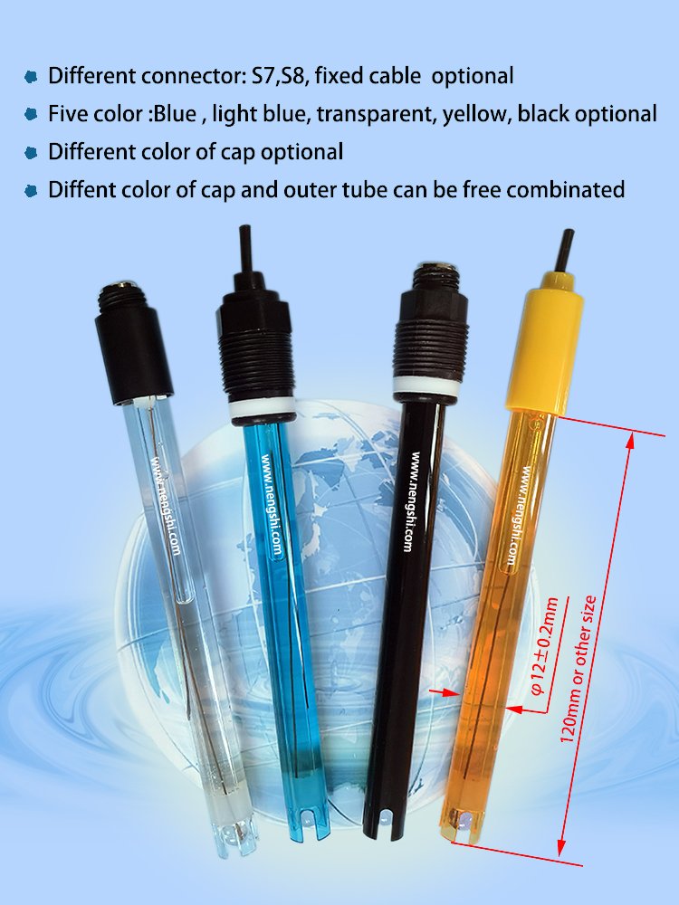 Nengshi Double Junction Cheap pH sensor with BNC ISO9001 pH electrode for pH meter