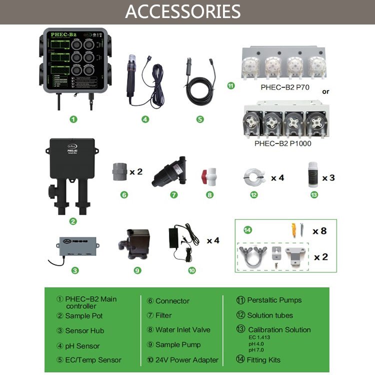 Pro-Leaf PH EC Nutrient Controller 4 peridoser Pumps Nutrient Dosing Fertigation Machine Hydroponic Grow System
