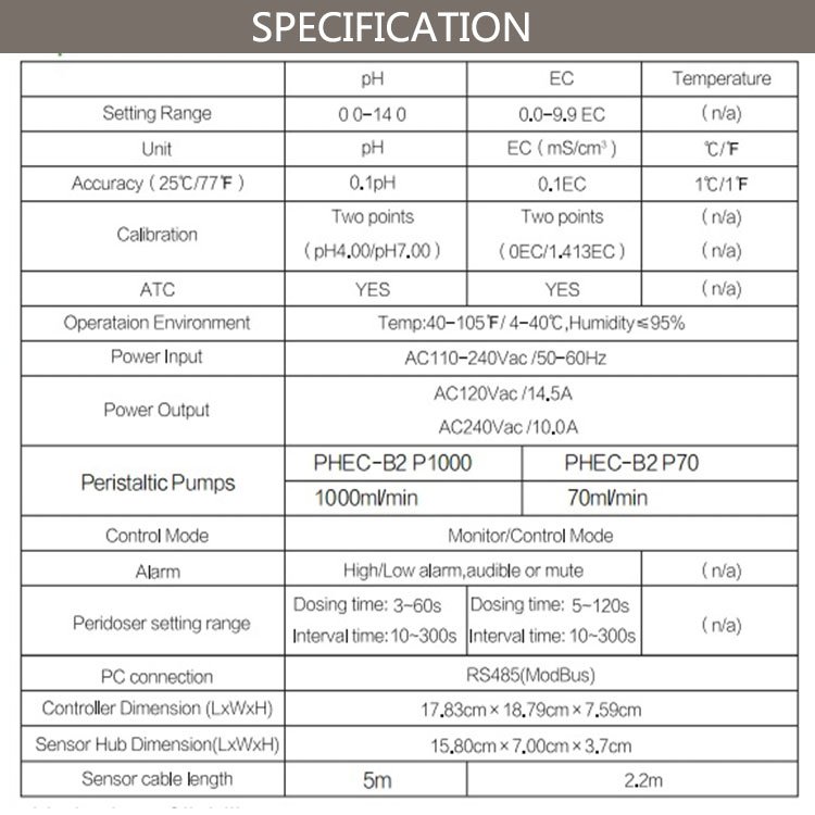 Pro-Leaf PH EC Nutrient Controller 4 peridoser Pumps Nutrient Dosing Fertigation Machine Hydroponic Grow System