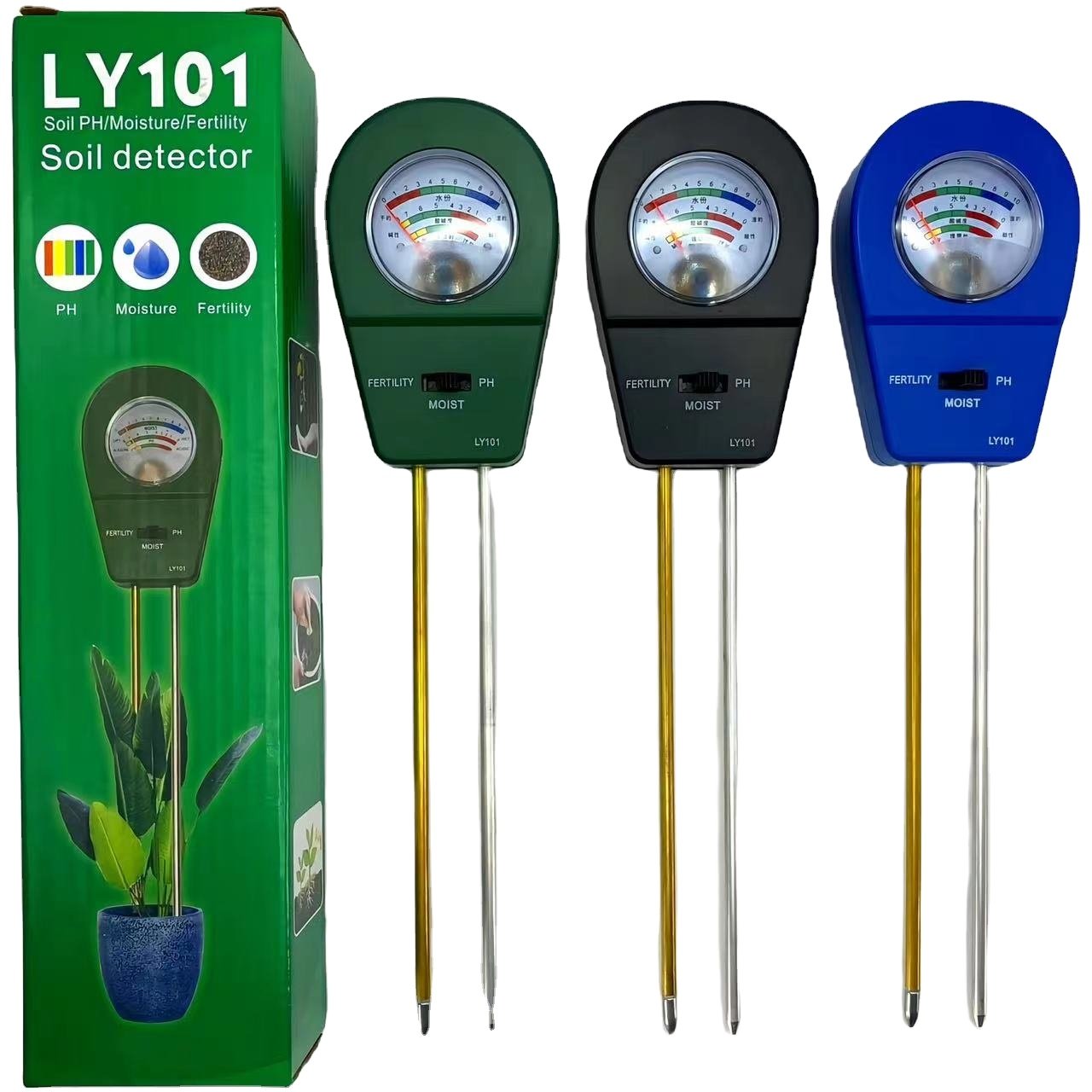 MY AG FACS Digital PH Meter 3 In 1 Plants Flowers Soil Water For Garden Plant Flowers PH meter