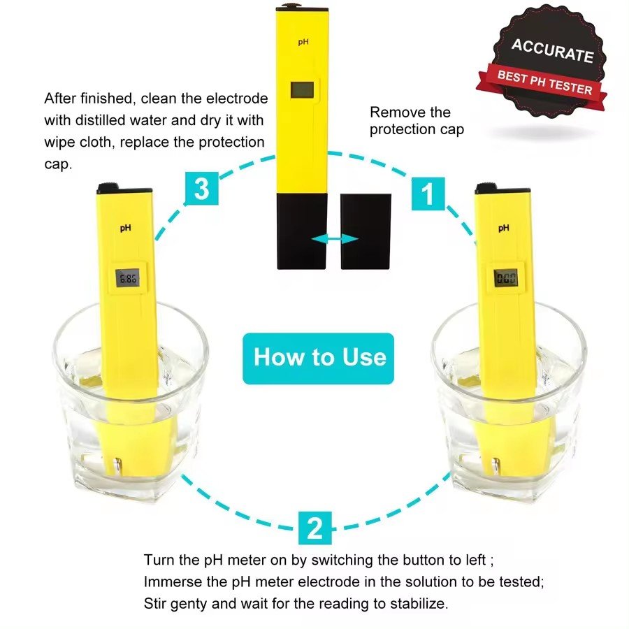 HOT High accuracy manual calibration with a screw digital PH Meter Pen Type pH009 0.0-14.0 pH Meter for drinking water and lab