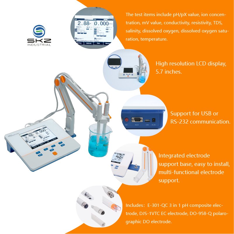 M300F Multi-Parameter Analyzer Digital pH Meter Laboratory TDS DO CE ISE Water Testing Equipment