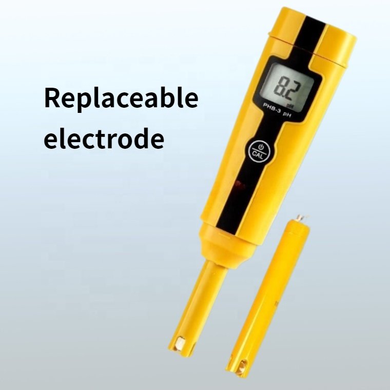 Digital PH Tester PHB-3 Pocket Size with 0-14 pH Range for Household Drinking, Pool, Hydroponics and Aquarium