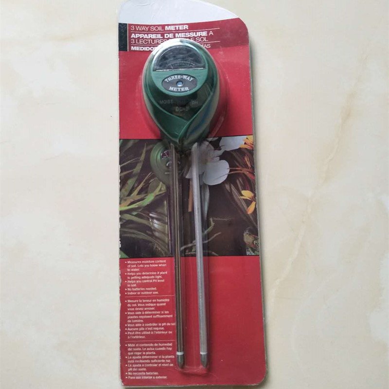 Three-in-one gardening instrument ph meter soil hygrometer illuminance tester measuring pH ph value