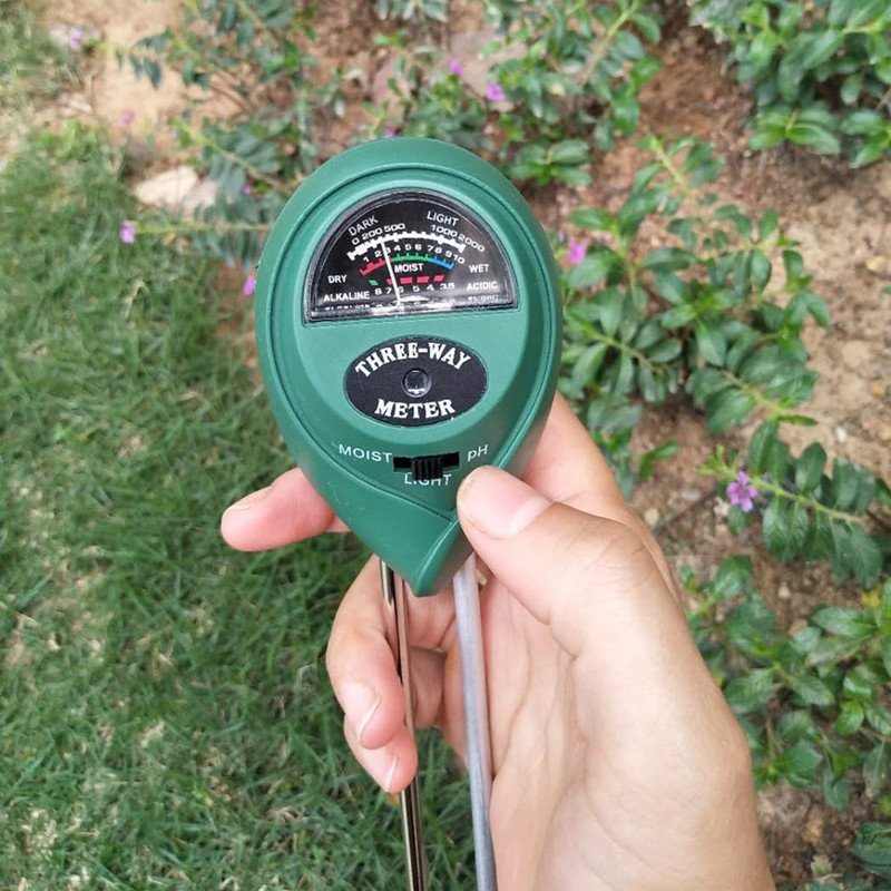 Three-in-one gardening instrument ph meter soil hygrometer illuminance tester measuring pH ph value