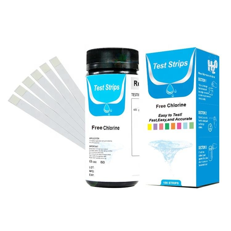 Manufacturer Wholesale OEM Water test strips for pH for Free Chlorine Fast Accurate Drinking Water Swimming Pool Pond Fish Tank
