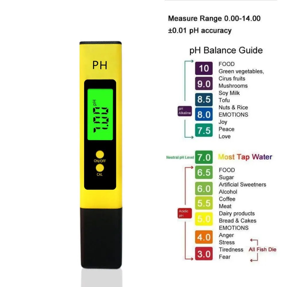 0.01pH High Accuracy Pen Type Benchtop PH Meter Blue Lap PH Meter for Drinking Water