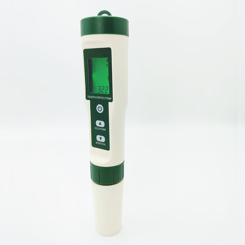 5-in-1 Digital Water Quality Tester Pen TEMP ORP EC TDS PH Meter with Backlight Convenient Multi-Function PH Meter