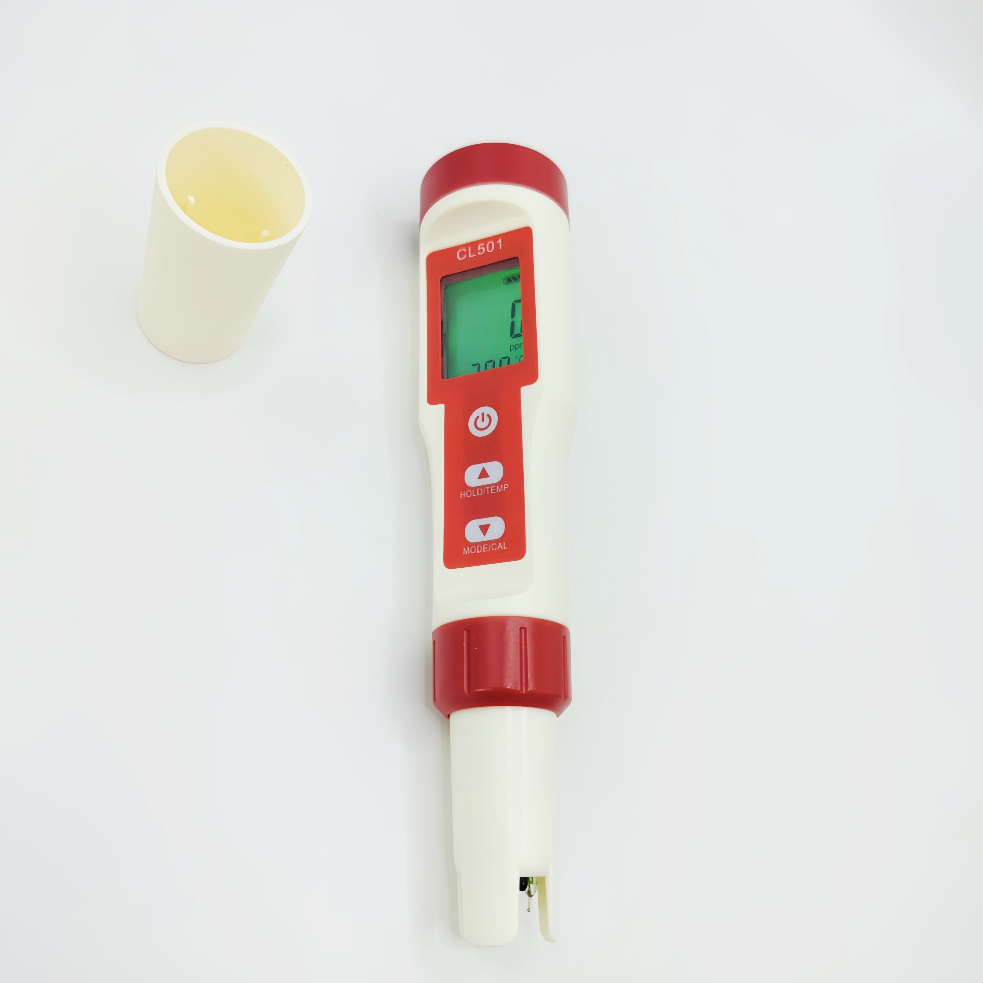 Residual Chlorine Monitor Portable 5 in 1 Free Chlorine Meter Swimming Pool Tester Pen TEMP CL2 H2 ORP Ph Meter