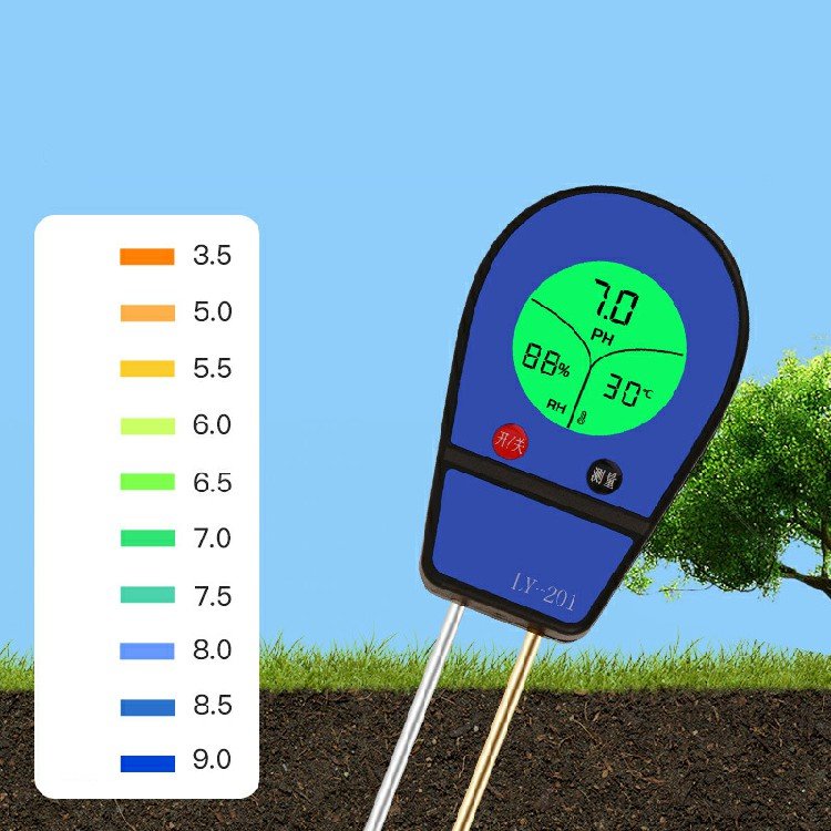 Digital display 3 in 1 Soil moisture detector ph horticultural flower moisture pH meter temperature detection tester