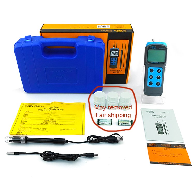 SMART SENSOR AR8401 Portable pH ORP temperature meter digital PH tester with probes