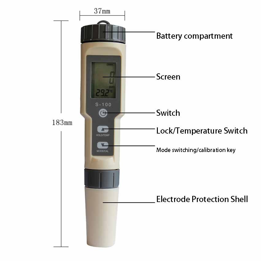 New handheld diet electronic Mariculture hydrometer Temperature electronic salinometer 25%