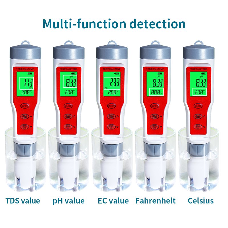 4 in 1 High Accuracy TDS/TEMP/EC/PH Meter and Water Tester For Tap water and pure water