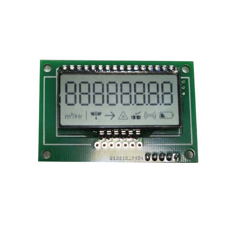 Factory small mini custom OEM TN STN HTN VA FSTN reflective 2 3 4 8 digit glass panel 7 segment lcd display for water meter lcd