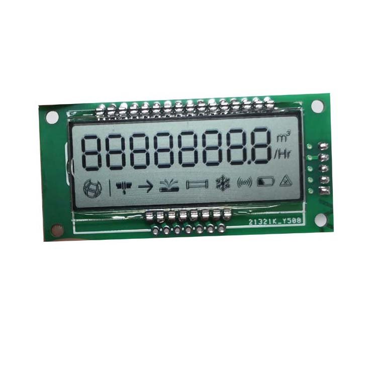 Factory small mini custom OEM TN STN HTN VA FSTN reflective 2 3 4 8 digit glass panel 7 segment lcd display for water meter lcd