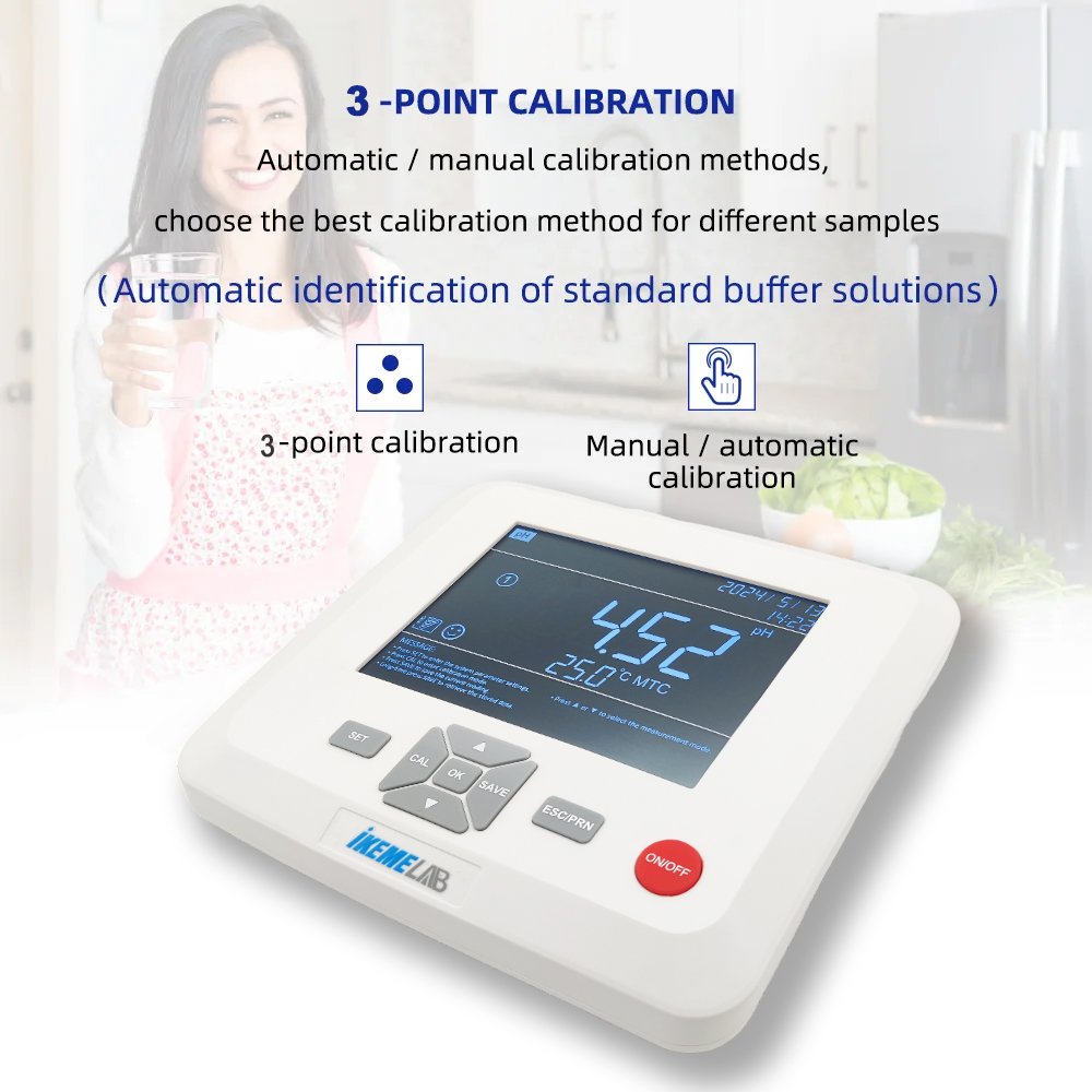 WEIAI High precision Desktop Pen conductivity meter PH/ORP/TDS/EC/Temp/Sal/Res/DO Digital Aquarium Lab Water Analyzer PH meter