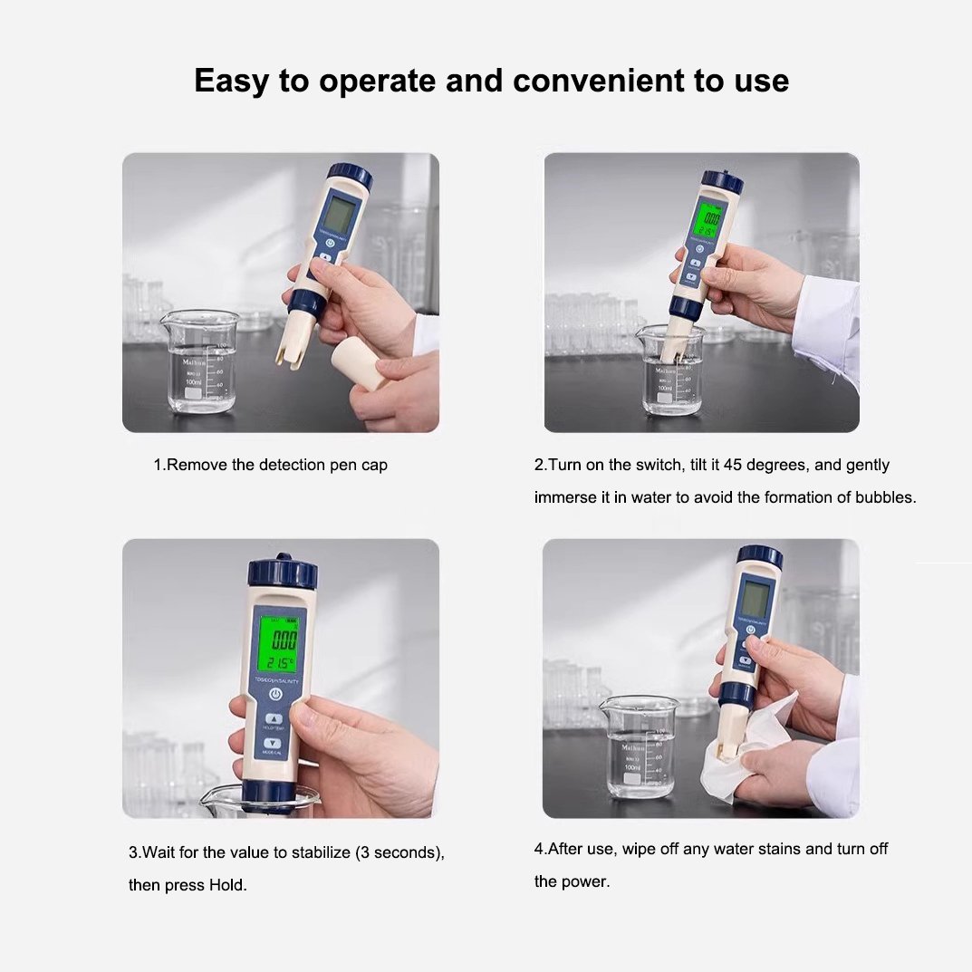 Digital Acidity meter BG-M65 five in one water quality detector