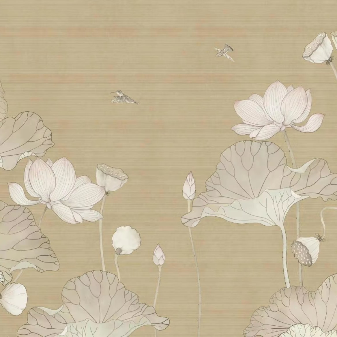 Rich Colors And High Accuracy Customized Non-Woven Fabric Spray Painted Art Wallpaper