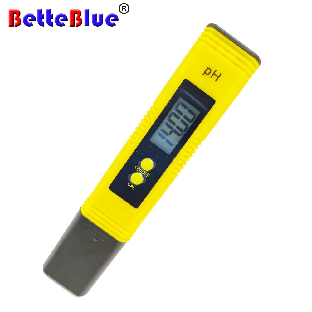 Handheld Digital pH Tester Pen 0.1 Accuracy 0-14.0 pH Measurement Range Pen Type pH Meter with Atc for Drinking Water Aquarium