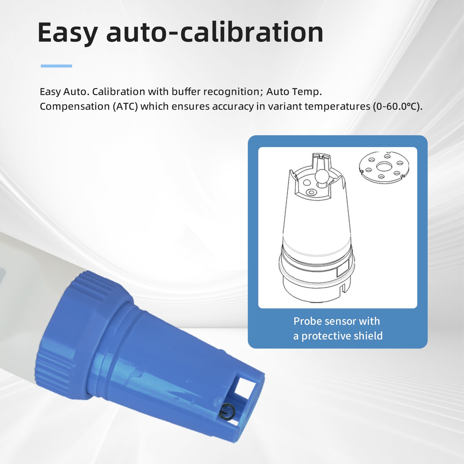 PH meter portable digital PH solution concentration specific gravity easy auto-calibration IP67 rating