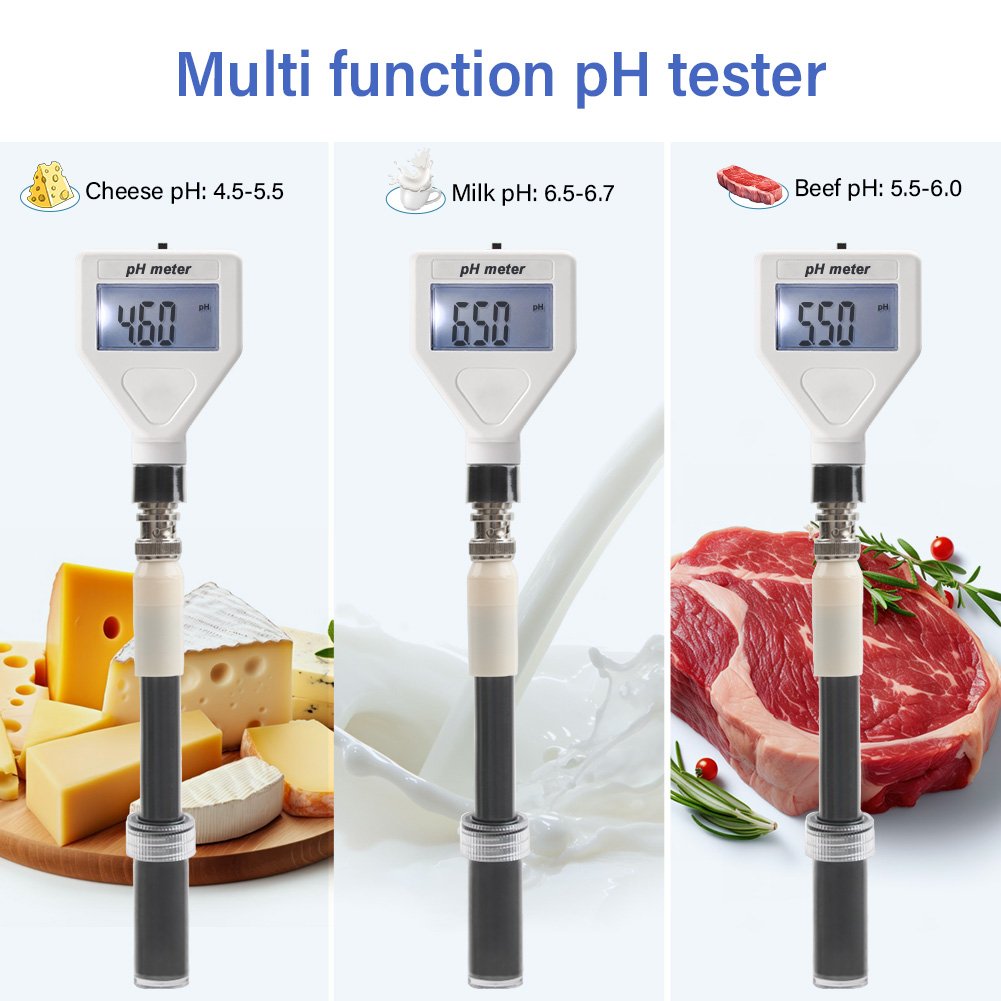 Digital Food ph Meter Acidity Analyzer with pH Electrode for Meat Dough