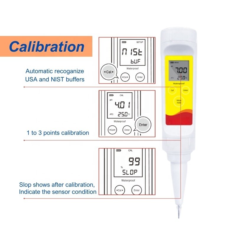 Low Cost Spear pH Level Testing Meter Spear pH Tester For Jelly Cream Sushi Rice Bread pH Analysis With Auto-Hold Function