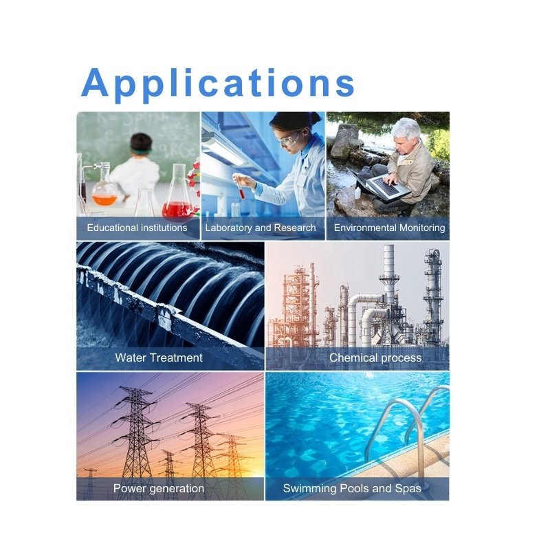 High Accuracy Pure Water Portable EC/TDS/SALT/TEMP/Resistivity Meter Kit With Cell 0.1 And 1 EC Sensors Flow Cell For Boiler