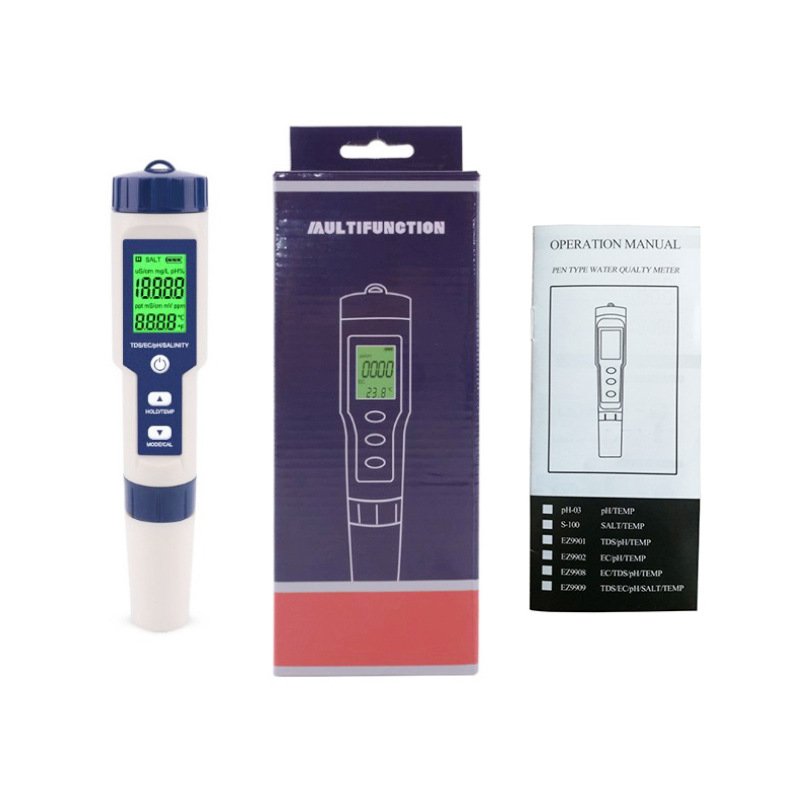 IP67 university lab ph meter laboratory portable 5 in 1 water quality tester machine