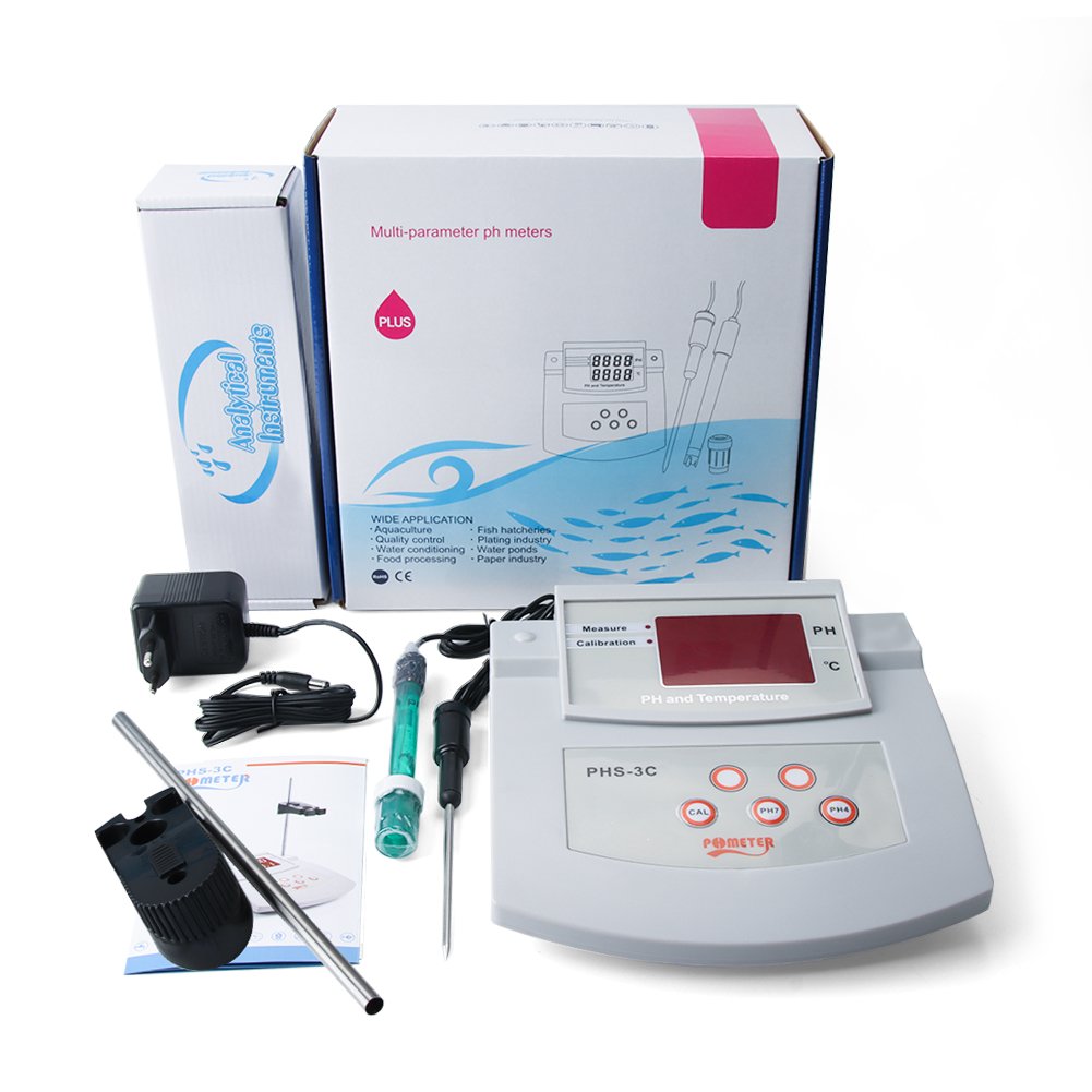 2 in 1 Desktop Ph /Temperature PH meter Auto Calibration Acidity Meter Water Quality Analyzer