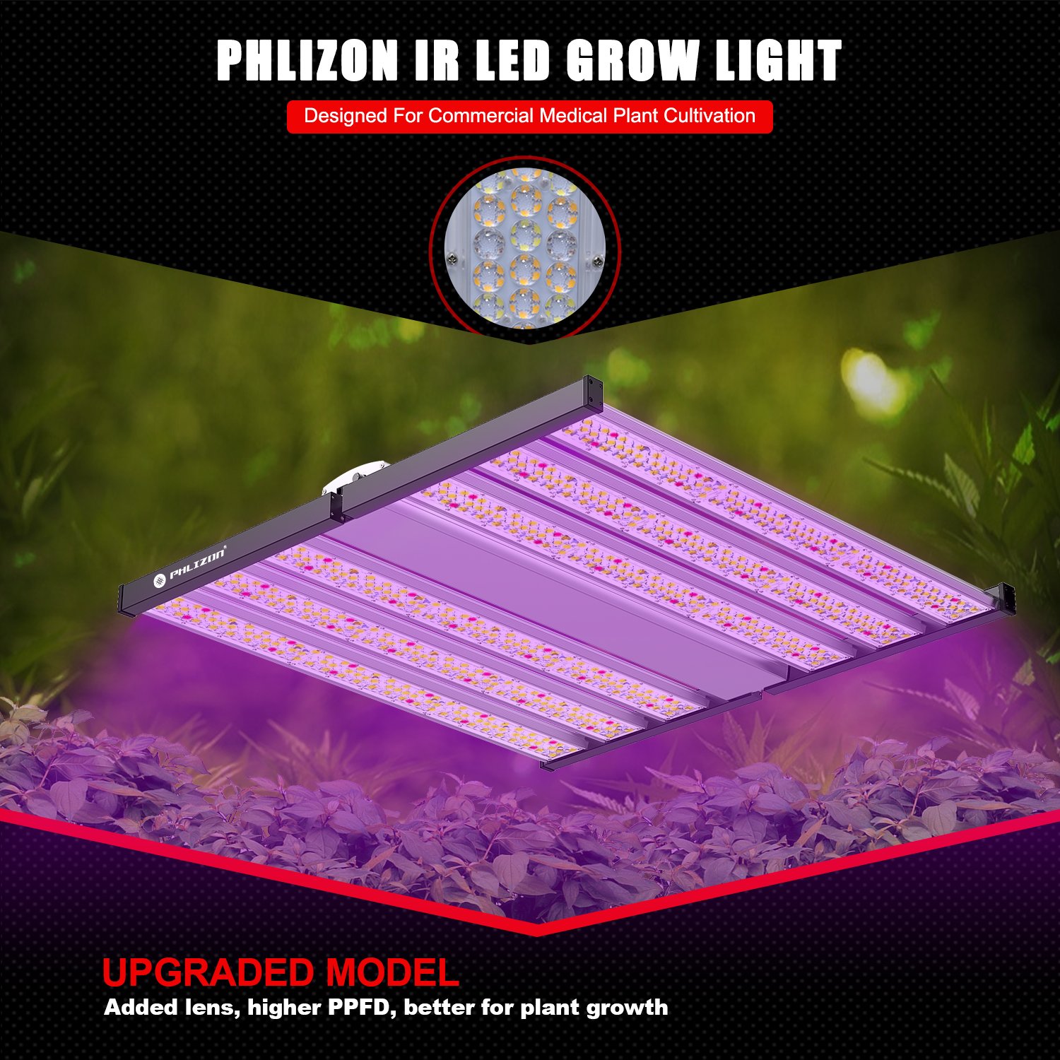 Fohse A3i 1500W Samsung Lm301H Commercial Foldable Led Grow Light For Greenhouse Indoor Grower