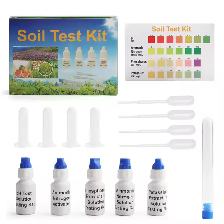 Complete Soil Test Kit, Sensitive Measurement of Soil pH, Nitrogen, Phosphorous, Potassium - Soil Kit for Vegetable Garden Lawn