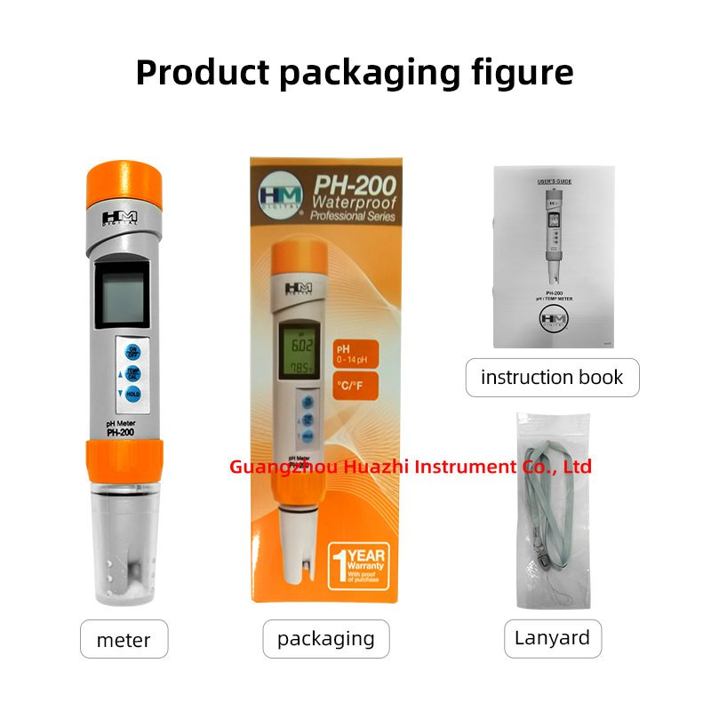 HM PH200 Ph test pen ph meter water acidity meter water ph value for Aquarium Pool Water Laboratory with Automatic Calibration