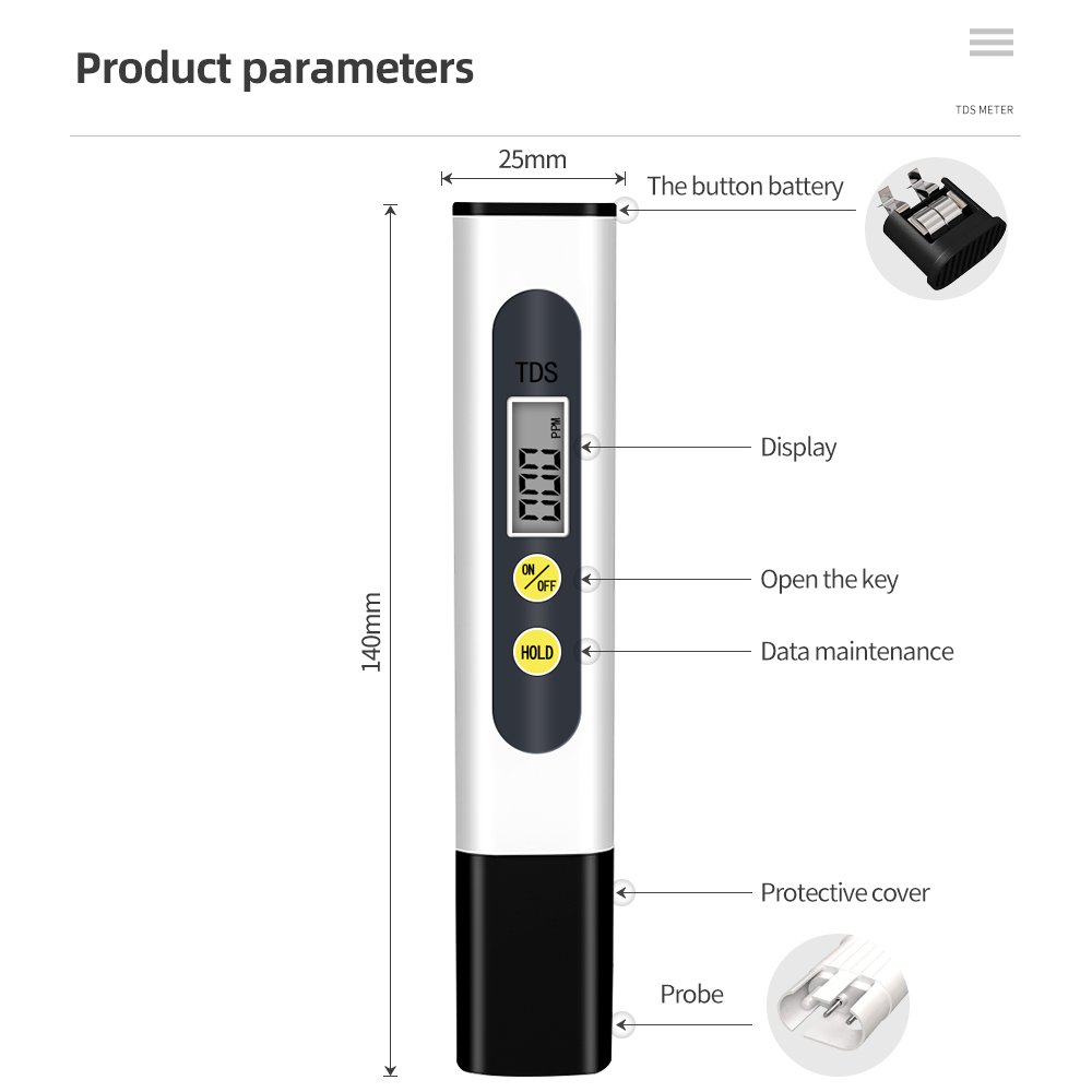 TDS-1 Portable TDS meter pen type LCD Display Water quality Tester For Aquarium