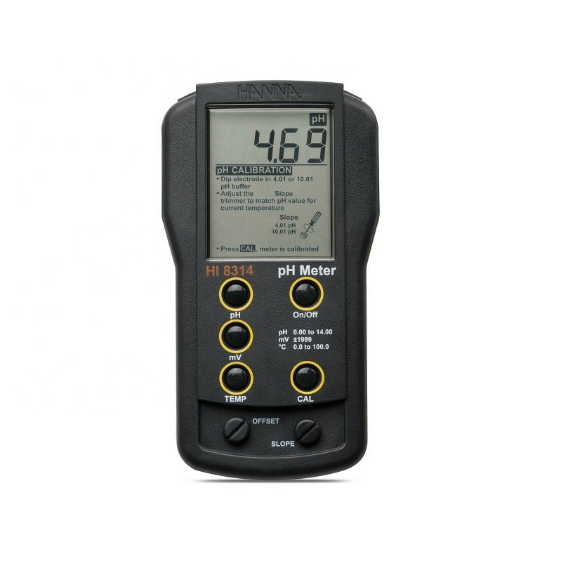 HANNA HI8314-1 Analog Portable Acidity Meter with HI1217D Electrode Redox Tester Thermometer