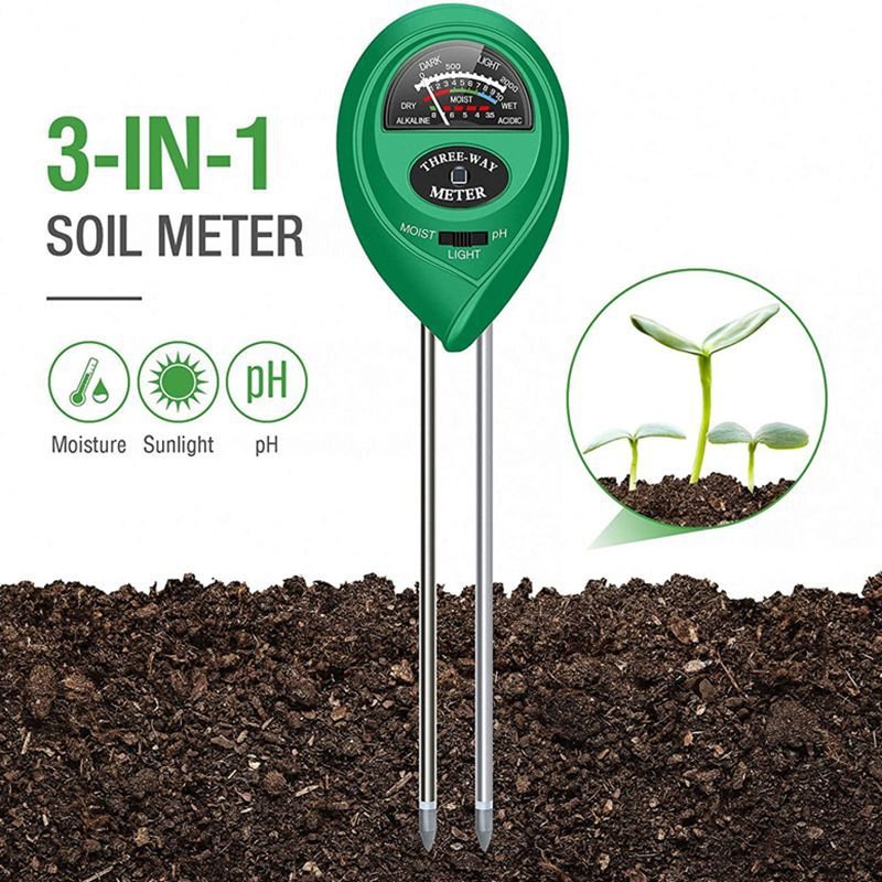 3 in 1 Plant Soil Moisture PH Light Meter for Plants Crops Flowers Vegetable Soil Meter Ph Measuring Instruments