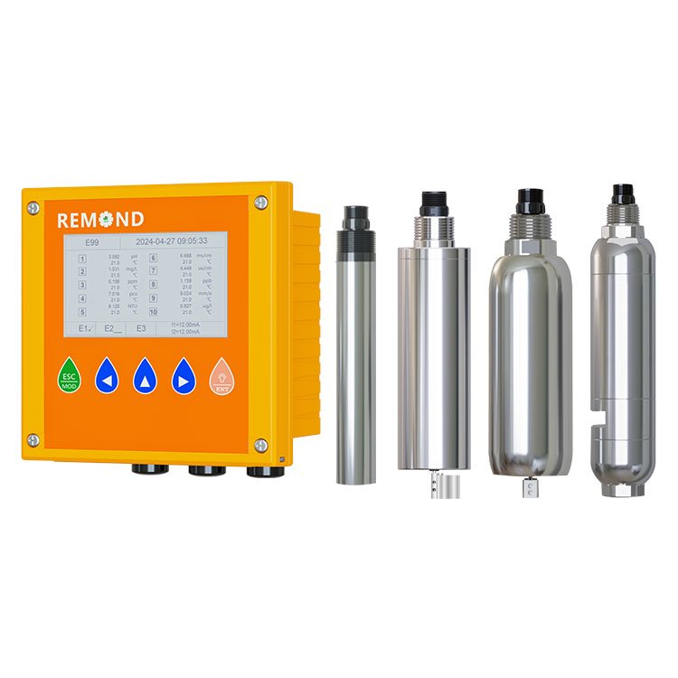 Flow Through Type Turbidity Sensor Digital RS485 PH ORP EC Probe Multiparameter Dissolved Oxygen Chlorine Sensor
