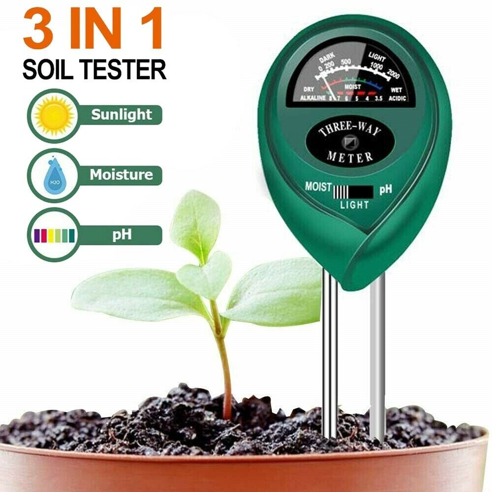 SENTEC Portable 3 in 1 Soil Meter Sensor Tester Soil PH Moisture Temperature Sunlight Test Pen with Backlight for Flower Lawn