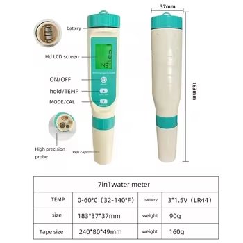 2024 NEW ARRIVAL High Quality Waterproof Pen Type Ph Meter TDS/EC/PH/Salinity/TEMP/ORP/S.G. Meter Tester
