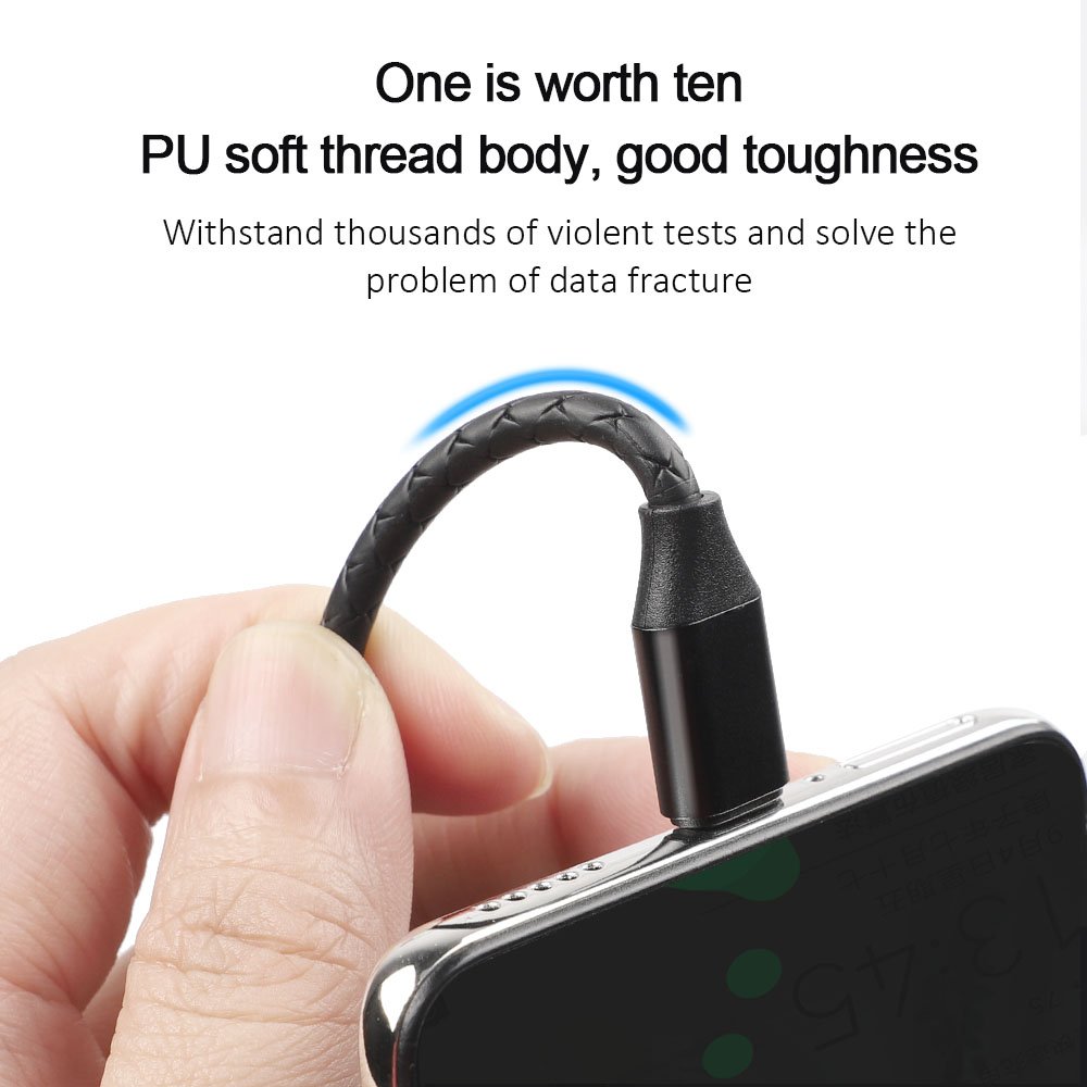 PU Coil Retractable 1.8 meter Long and Strong Fast Charging Micro USB data cable Black Color for Samsung Huawei Xiaomi Mobile Ph